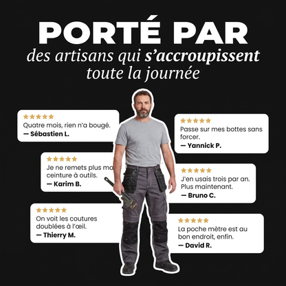 Pantalon de chantier double couture pour plombiers