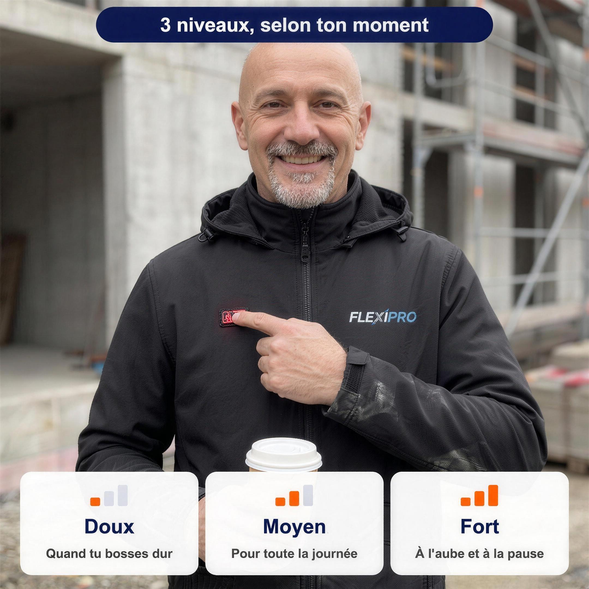 Veste Chauffante de Chantier – FLEXIPRO