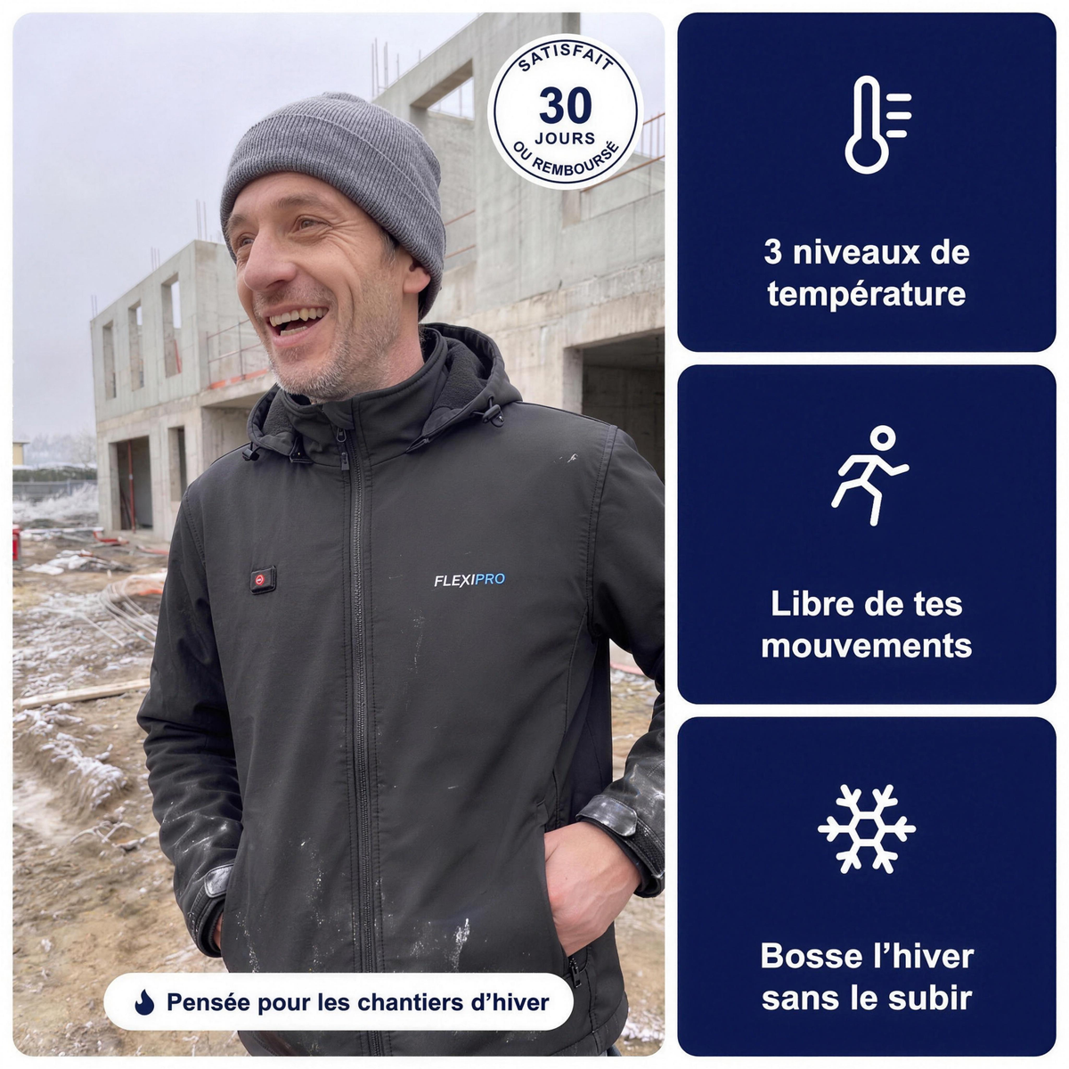 Veste Chauffante de Chantier – FLEXIPRO