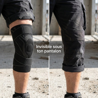 Genouillère pour artisans — protection toute la journée sans douleur ni sangle