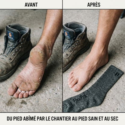 Chaussettes de Chantier Alpaga FlexiPro — Anti-humidité & Anti-odeur