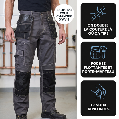 Pantalon de chantier double couture pour plombiers