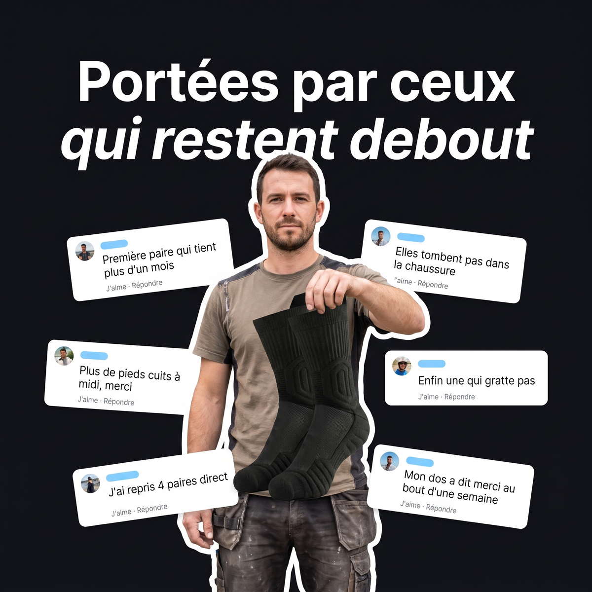 Chaussettes de travail renforcées